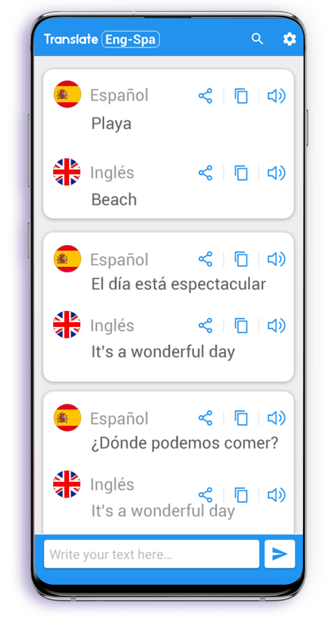 on the go in Spanish, English-Spanish translator