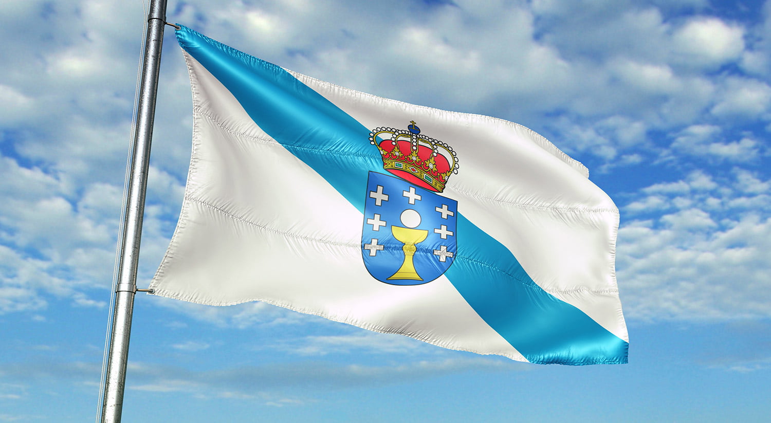 Bandera Galicia : idioma gallego