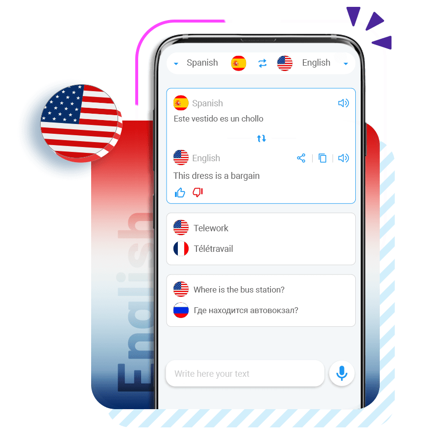 American english translator - app