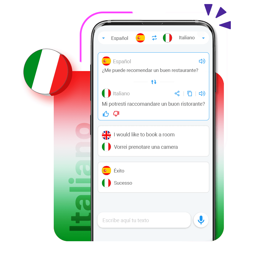 Traductor idioma italianos - app