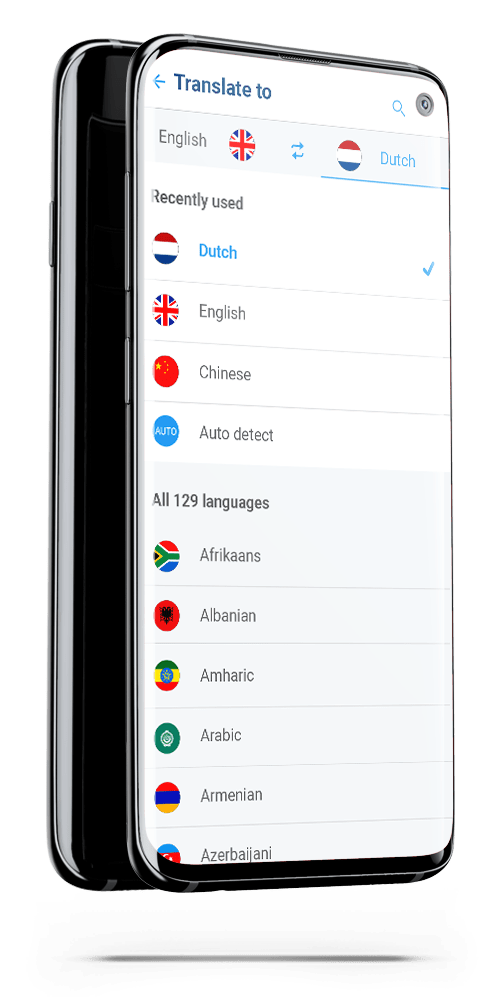 Support language dutch