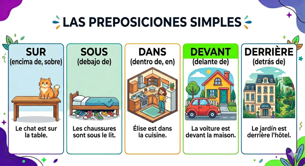 Preposiciones de lugar en francés