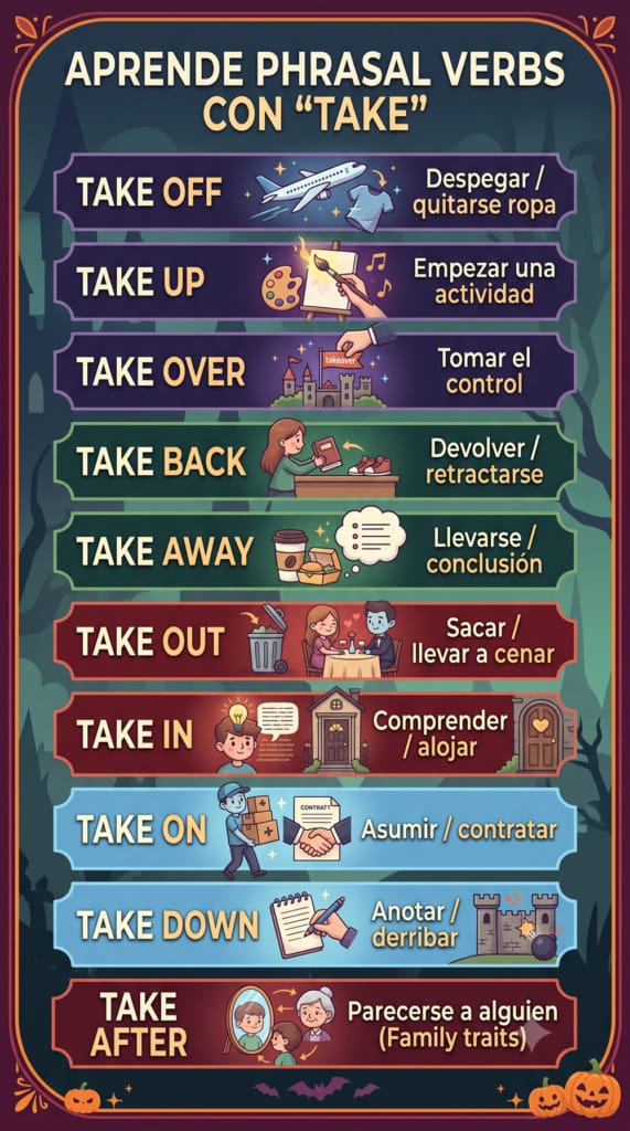 Phrasal verbs - verbo take