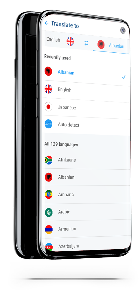 Support Albanian language